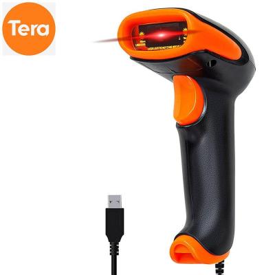 China Tera Wired 1D Scanner Barcode with Ultra Long Handheld Reader Scanner Plug 2m USB Cable Laser Barcode Scanner Barcode Scanner and 30-1000mm Set for sale