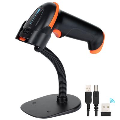 China Tera Barcode Scanner 2D Wireless and USB Wired 1D 2D QR Portable Handheld Digital Printed Barcode Reader with Stand 30-1000mm for sale