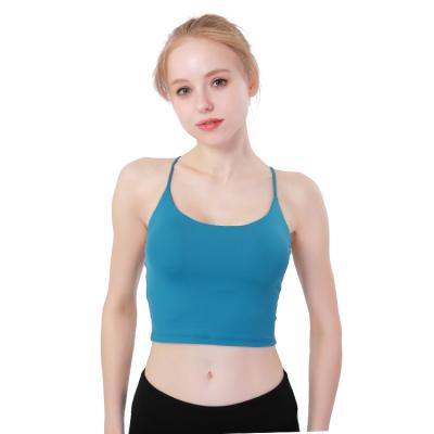 China Breathable High Print Gym Poop Bra Women Fitness Yoga Sports Bra Running Tops Custom for sale