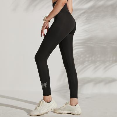 China High Quality Breathable Custom Made Black Leggings Women Fitness Running Breathable Gym Yoga Seamless Leggings for sale