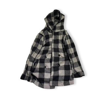 China 2021 Spring Style Customized Long Style Cotton Check Breathable Printed Women Casual Coats With Hood for sale