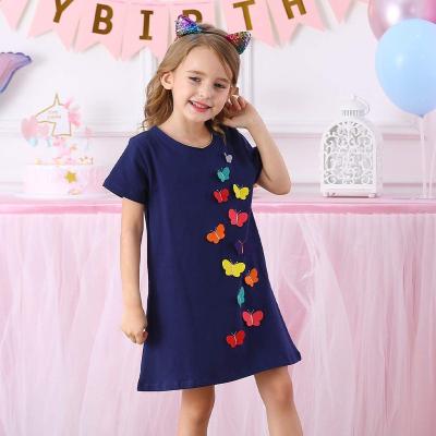 China 2022 Summer 3-8 Years Toddler Girls Dresses Washable Short Sleeve Outfit for sale