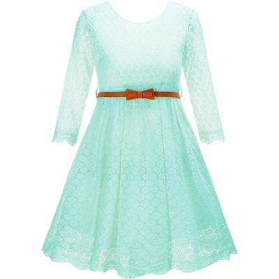 China Washable Girls Lace Up Casual Dress Kids Bridesmaid Dress for sale