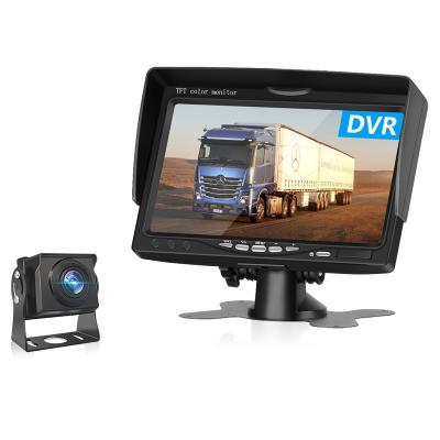 China 7 Inch Shockproof Monitor 1024*600 Car Truck Backup Monitor For Car Two Video Input AHD for sale