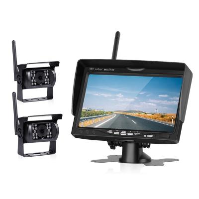 China Support 12-24V Multi-Language Wifi Backup Rear View Camera IR System TFT LCD System 7 Inch Car Reaverse Camera Wireless Monitor Parking Rear View Camera for sale