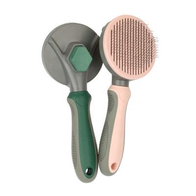 China New Product Pet Grooming Brush Self Cleaning Dog Cat Slicker Brush Remove Dog Bristle Portable Viable Pet Comb Automatically for sale