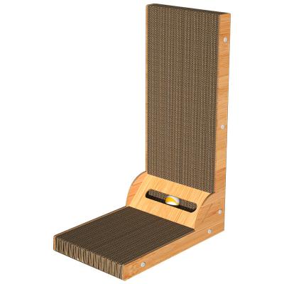 China Factory Price Sustainable Fast Delivery Eco - Friendly Wall Mount Workspace L Shape Cat Scratcher Board for sale