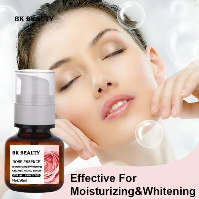 China Low Moq Skin Revitalizer Professional Korean Cosmetics Whitening Rose Hylauronic Acid Face Serum Private Label for sale