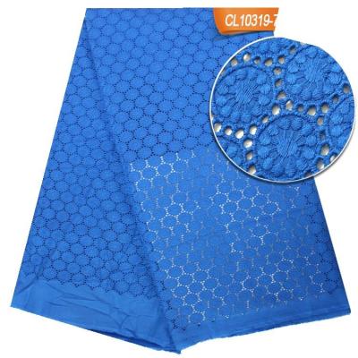 China 100% dry cotton swiss voile lace fabric workable for african party for sale