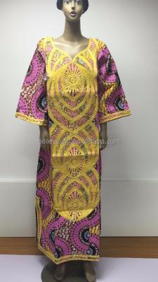 China Top selling bazin embroidery design traditional african dress anti-static for sale