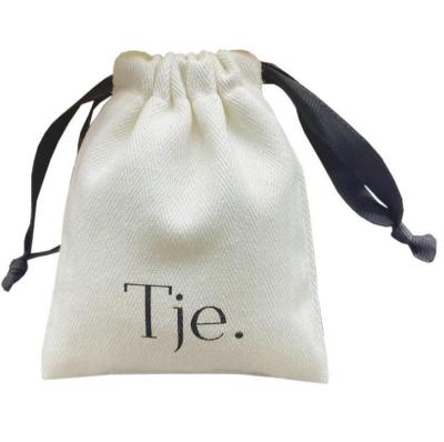 China Custom Cotton Canvas Bag Jewelry Pouch Canvas Bag and Drawstring Fabric Cosmetics Storage Cotton Canvas Bag for sale