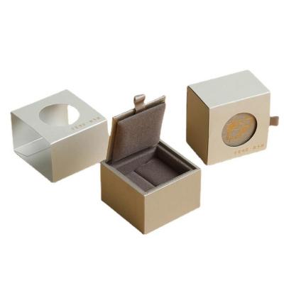 China Custom LOGO Packaging Box Cardboard Gift Jewelry Packaging Box Ring Necklace Earring Bracelet Recyclable Jewelry Box for sale