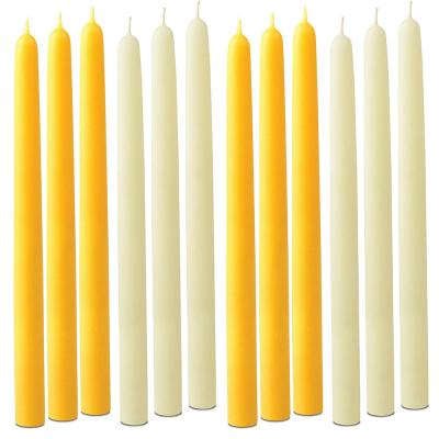 China Natural Beeswax Candle OEM Tapered Pillars Column Letterpress printing, Gravure printing, Silk screen printing, Digital for sale