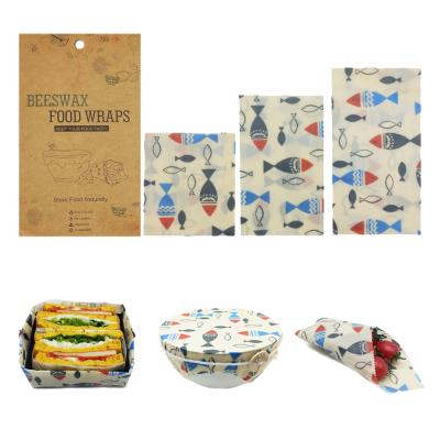 China Reusable Beeswax Wraps Assorted Food Wraps Eco-Friendly Reusable Biodegradable Zero Waste Organic Sustainable Custom for sale