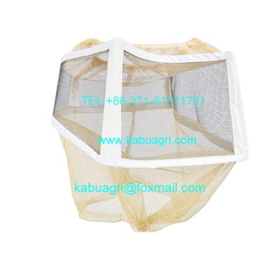 China Beekeeping Protective Square Folding Bee Veil Yellow Bee Protective Hat for sale