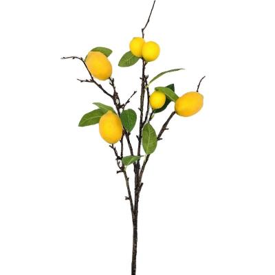 China Polyester And Shape Fruit Artificial Lemon Plants Stem Artificial Fruit Decorative Lemon Tree for sale