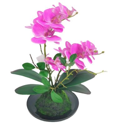 China Polyester Low Price Guaranteed Quality Orchid Supplies Artificial Orchids 3d Printed Decorative Orchid Plants for sale