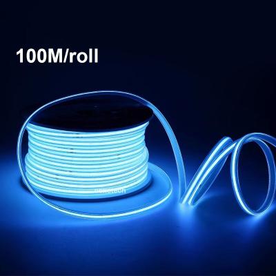 China AC220v theme park cob led strip 20m 50m 100m ce ip67 waterproof rohs high voltage cob led strip 220v for sale