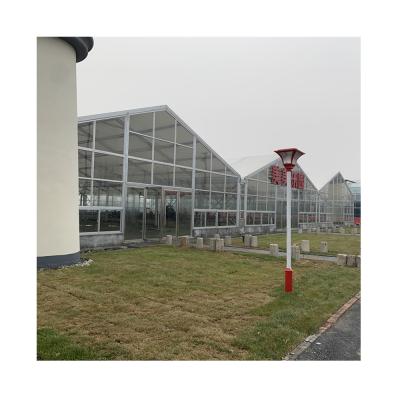 China 2021 New Outdoor Glass Garden Greenhouse Long Lifespan Rain Proof Greenhouse Flower House For Outdoor Supplies for sale