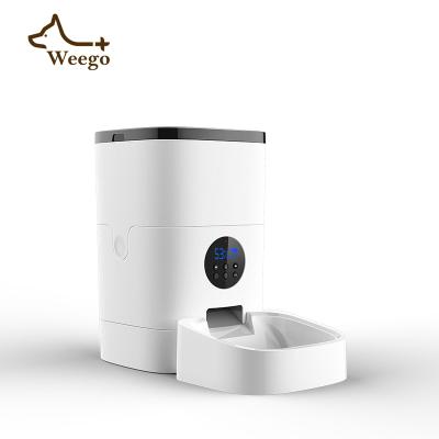 China Weego 4L Wifi Automatic Dog Food Treat Dispenser Cat Microchipno Camera Pet Feeder Automatic Remote Smart App for sale