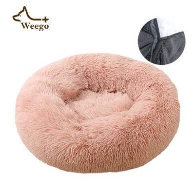 China Weego 2021 Sustainable Soft Faux Fur Pet Bed Removable And Washable Luxury Pet Bed for sale