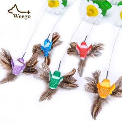 China Wholesale stocked Weego interactive pet toys electric spin beejay hummingbirds pet toys for sale