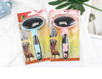 China GT Amazon Hot Sale Dog Cat Brush Pink Viable Cleaning Remover Plastic Reusable Pet Hair Brush for sale