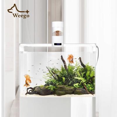 China Weego New Arrivals 500ML Smart Pet Chip Automatic Fish Feeder Timer Automatic Fish Feeder For Tank In Home Automatic Fish Feeder for sale