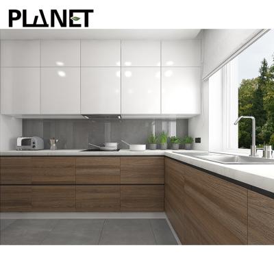 China Hot Selling High Quality Single Kitchen Cabinet China Acrylic Modern Cupboard Luxury Modern Design Units\Model Cheap Price New for sale