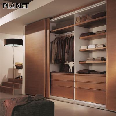 China Cheap Mirrored Eco - Friendly Built In Cabinet Custom Fitted Organized Sliding Door Walk In Wardrobe for sale