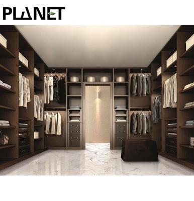 China (Height) PLANET Wall Wardrobe Furniture Large Hotel Fashionable Multi Function Adjustable Bottom Mirror White Wood Cabinet With Photo for sale