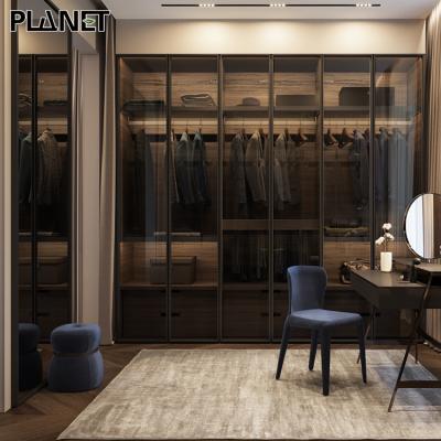 China Wholesale Direct Customized (Height) Adjustable Planet Mirrored Wardrobe Walk In Closet Sliding Mirror Glass Door For Bedroom Furniture for sale