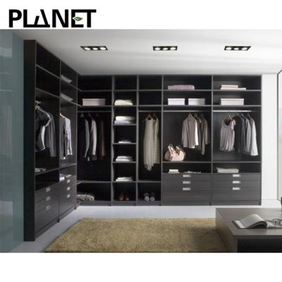 China (Size) Adjustable Luxury Modern Hanging Closet Organizer Italian Walk In Closet Wood / Metal Wardrobe for sale