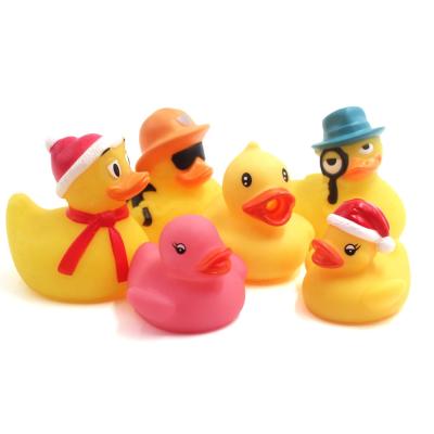 China Bath Toy Custom Child Classic PVC Plastic Colorful Shower Flashing Light Up Bath Toy Rubber Duck for sale