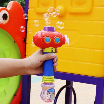 China Light Up Music Bubble Plastic Bubble Machine Toy Outdoor Blimp With Light Windmill Bubble Toy for sale