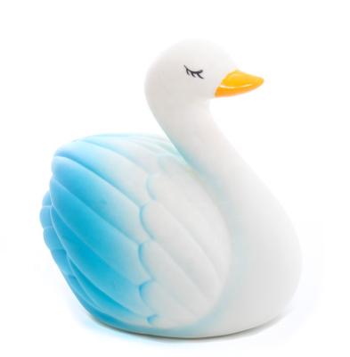 China Baby Fun Design Animal Soothing Swan Animal Night Light Lamp For Kid for sale