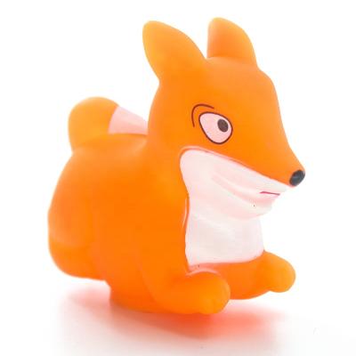 China Pull Line And He Will Run Hot Sale Farm Animal Part Supplies Cheap Plastic PVC Farm Animal Fox Toy for sale