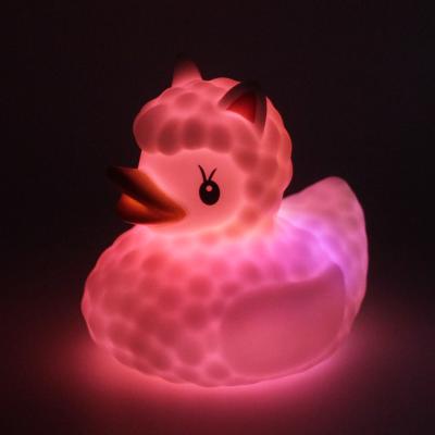 China Bath Toy Light Up Baby Bathroom Flashing Toy Duck and Cute Alpaca Bath Float for sale