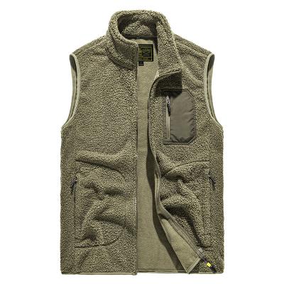 China 2021 New Style Viable Men's Vest Outdoor Fleece Men's Plus Velvet Jacket Men's Outdoor Wear Vest for sale