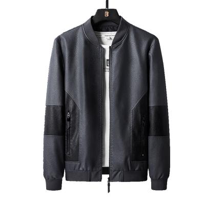 China Sustainable Fashion Designs Classic Boys Biker Jacket Motorcycle Faux Leather Jacket For Men Leather Coat for sale