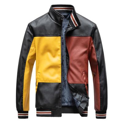 China Mens Baseball Apparel Sustainable Winter Leather Grams Plus Cashmere Motorcycle Apparel Leather Jacket For Men for sale