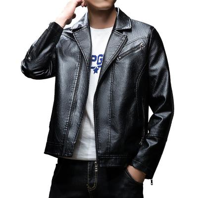 China Viable 2021 Autumn New Style Men's Suit Jacket Slim Casual Leather Collar Men's Clothing Leather Jacket for sale