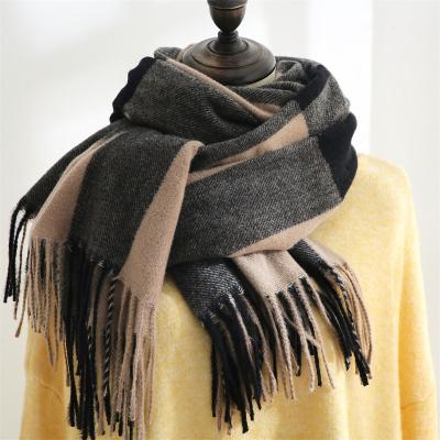 China 2021new winter and autumn cashmere scarf women's clothing accessories beautiful color cashmere long colorful scarves for sale