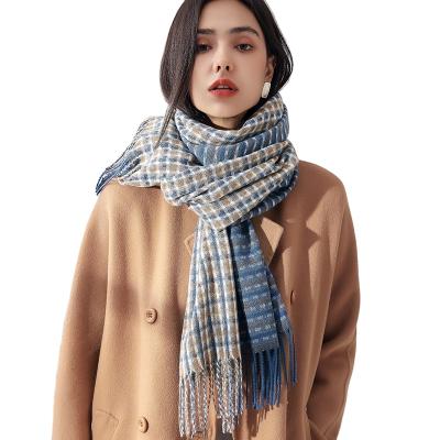 China 2021new Winter Long Autumn Clothing Accessories Wool Contrast Color Scarf Warm Colorful Scarf Fashion Scarf for sale