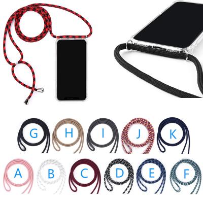 China Transparent Anti-fall TPU Neck Hanging Lanyard Mobile Cell Phone Case With Strap For Samsung Galaxy S10 S10plus for sale