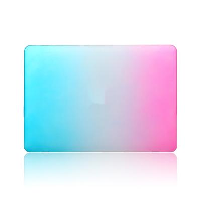 China Original fancy new fashion design rainbow color frosted hard shell cover plastic laptop for apple macbook case rainbow color for sale