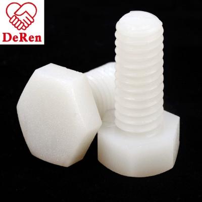 China plastic plastic nylon bolt pa66 screw and nut for sale