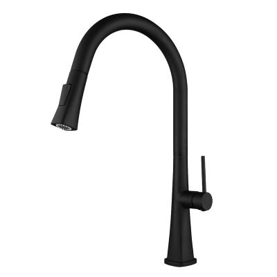 China Sense faucets factory direct sales light up luxury and modern ceramic material spool kitchen faucet (mandun) for sale