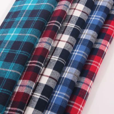 China 100% Cotton Autumn And Winter Control Antistatic Single Side Brushed Sanding Yarn Dyed Fabrics for sale