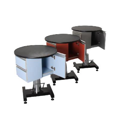 China Sustainable Professional Round Dog Grooming Table Hydraulic Lift Table With Cabinet for sale